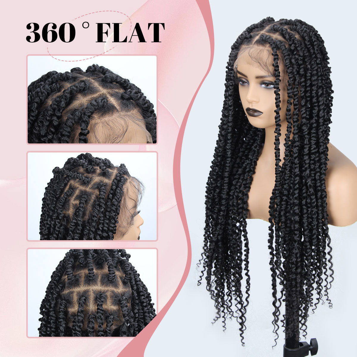 30 inch Passion Twist Wig for Black Women Full Lace Knotless Twist Wig Twist Lace with Baby Hair