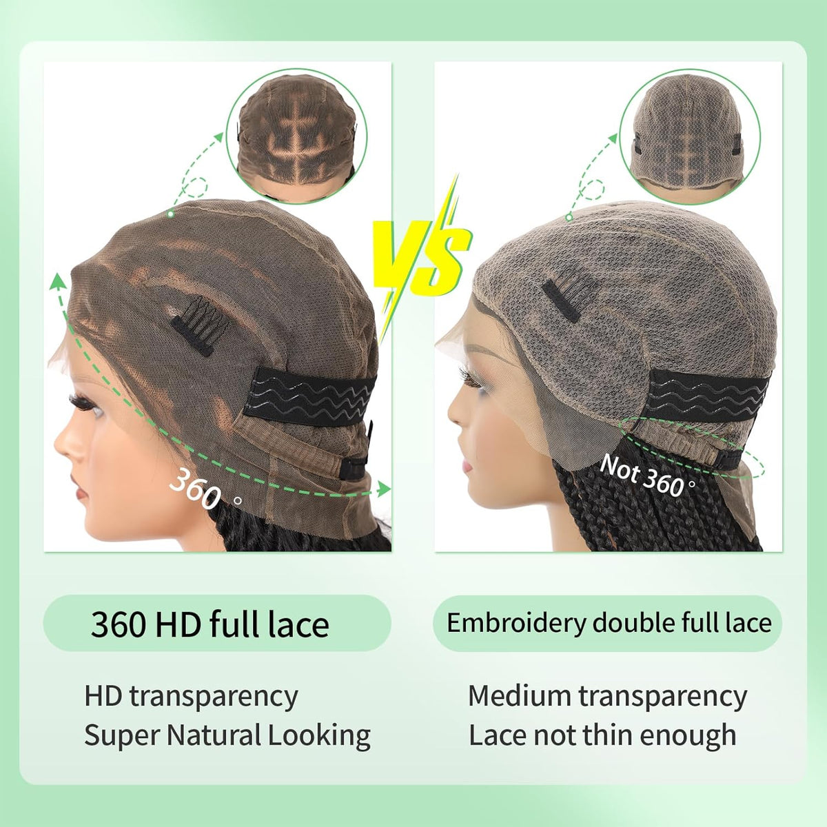 Senegal Twist Wigs 360° HD Full Single-layer Lace Two Braid Wigs