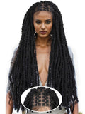32" 3D Butterfly Locs Wig Knotless Full Double Lace Wig