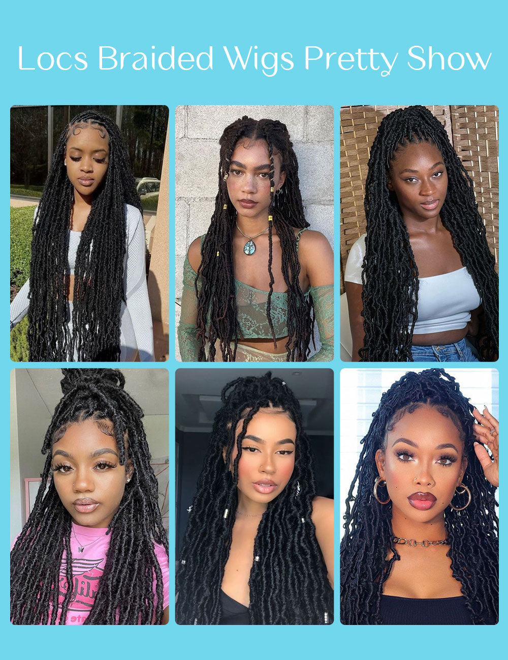 Sangtok 40 inch Extra Long Nu Faux Locs Knotless Braid Wig Embroidery 360 Full Lace Front Glueless Wig