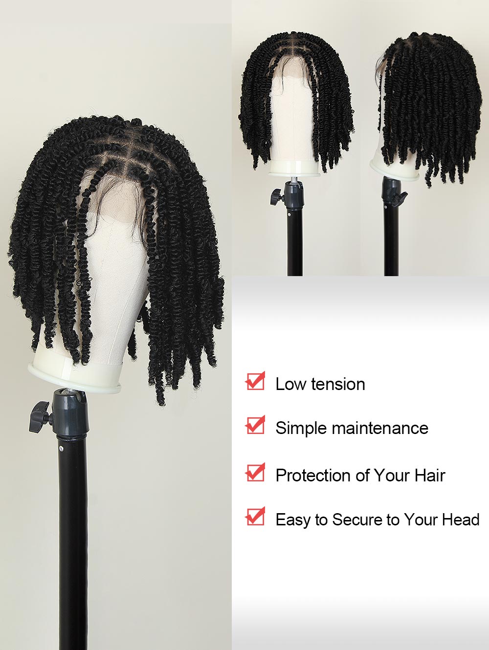 12" Spring Twist Wig Full Lace Passion Twist Knotless Wig