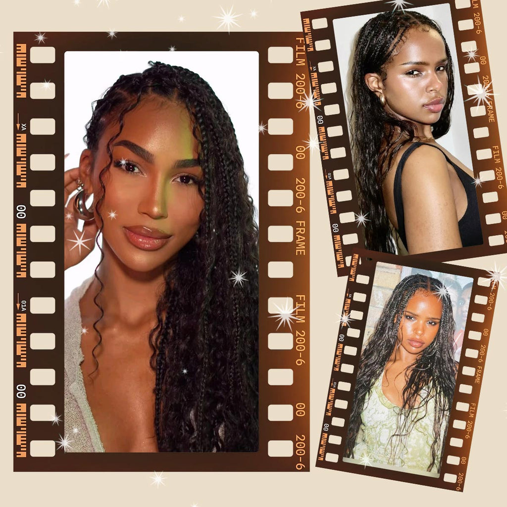 Sangtok New 360 Lace Braided Wigs for Black Women