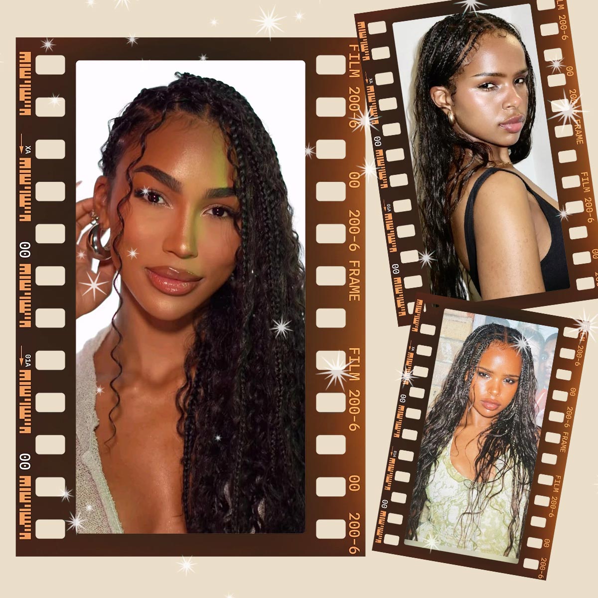 Sangtok 36 inch Knotless Boho Box Braid Wigs 360 Single Full Lace Braided Curly Wigs for Black Women Synthetic Black Braided Lace Wig